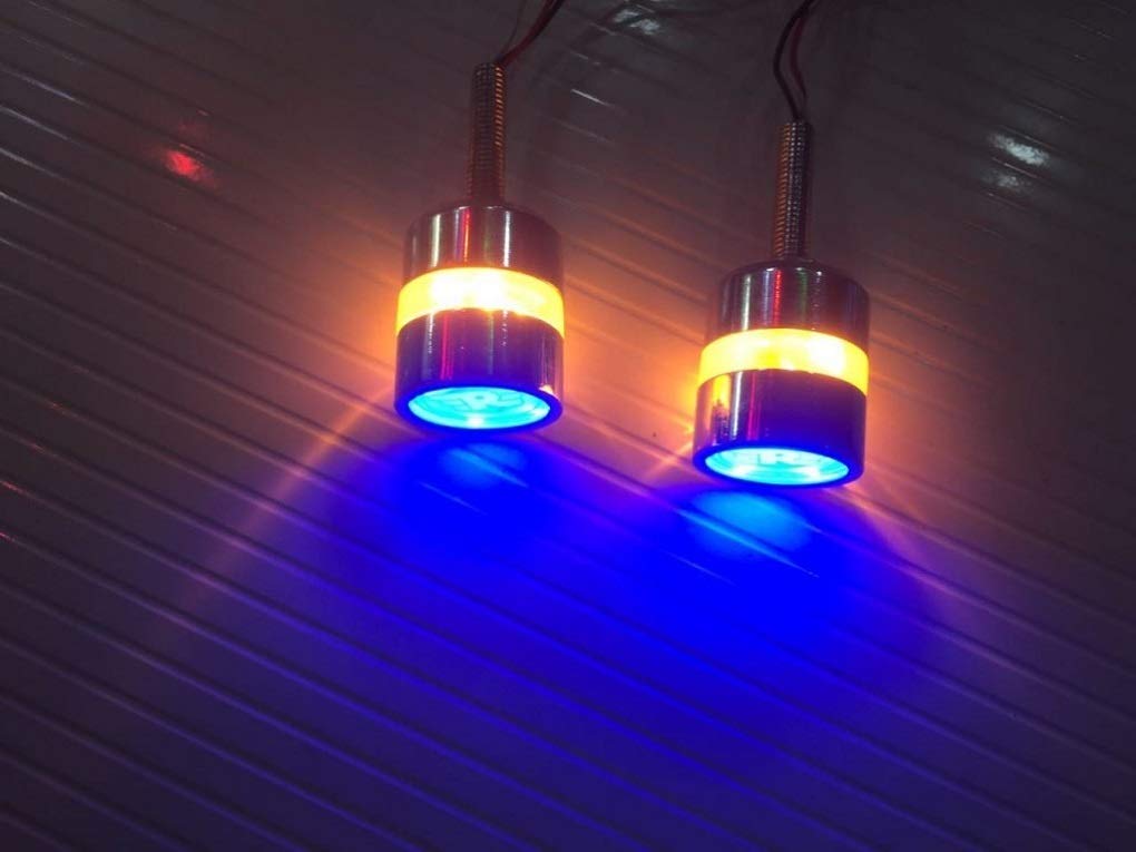 Meenu Arts Dual Led Indicator Light Handle Bar End for Royal Enfield Electra Efi39-image-29
