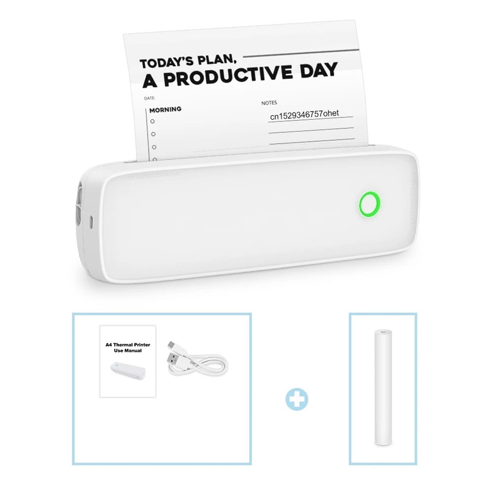 Mini Impresora Portátil A4, Térmica De Papel Sin Tinta, Bluetooth, Plantilla Tatuaje, Transferencia por Teléfono, Impresión Ordenador ImpresióN NíTida(A4 Thermal Printer)