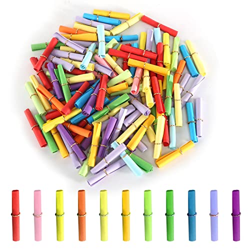 Lose Tombola Unbedruckt Lose zum Selber Beschriften Leere Bunte Mischung Kleine Zettel für Kinder Geburtstag oder Adventskalender (150 Stk) Cover