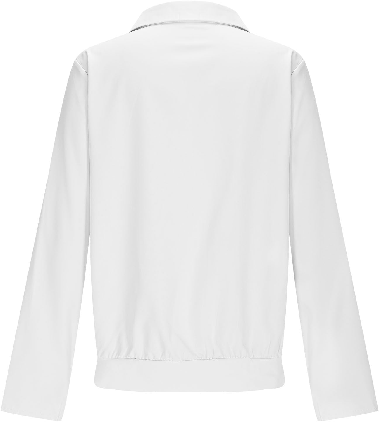 Womens Long Sleeve Pullover Shirts V Neck Lapel Collar Dressy Tops Business Casual Solid Color Work Trendy Blouses