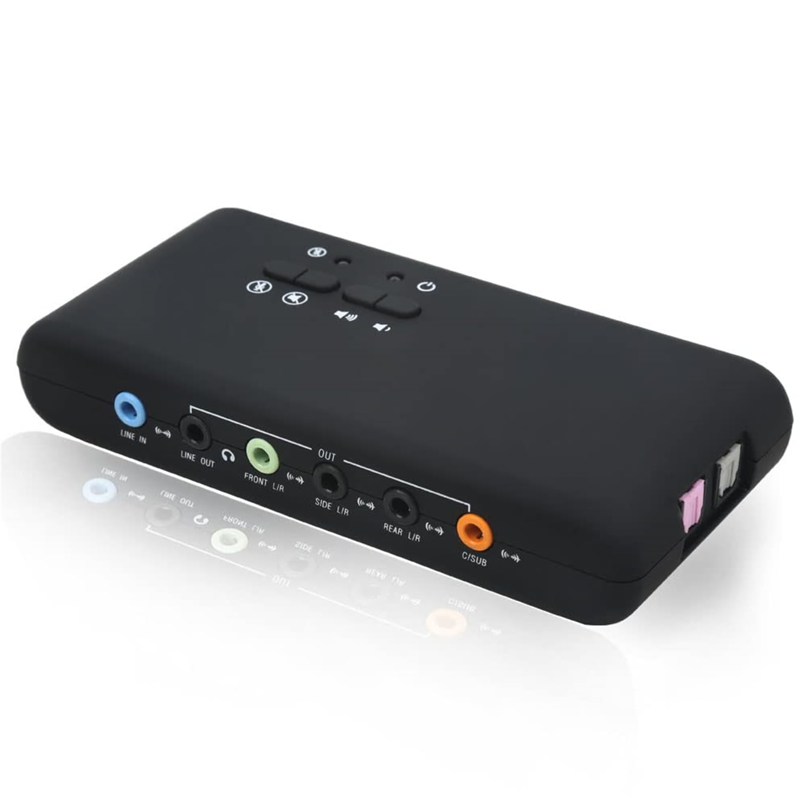 TERRIFI 7.1 USB Sound Card with 3.5mm Audio Jacks - 48KHz Sample Rate, 8-Channel DAC, 2-Channel ADC, S/PDIF Input and Output, Loop-Back Support, Standalone Cmedia Software for Windows Only