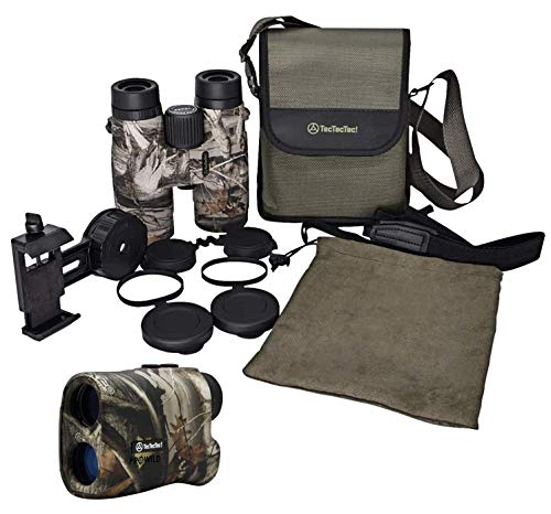 TecTecTec PROWILD Hunting Rangefinder and BPRO Wild 10x42 Binoculars Camo
