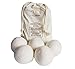 Dahaa Wool Dryer Balls-Natural Fabric Softener, Reusable, Reduces Clothing Wrinkles and Saves Drying Time, 6 Pack XL Premium Organic Fabric Softener Hypoallergenic Hand-Felted Laundry Balls for Dryer