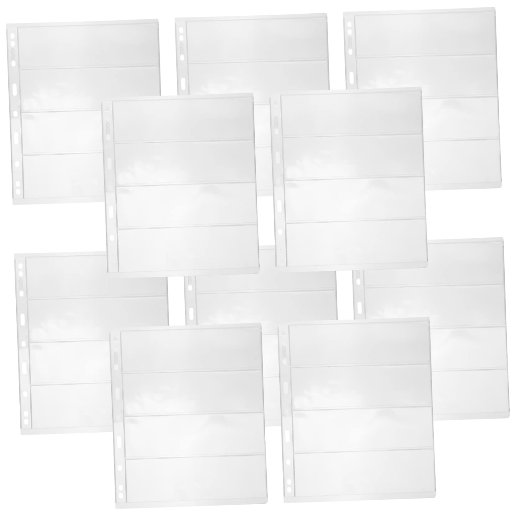 Pages D’album à Timbres Standard 9 Trous, Lot de 20, Pvc