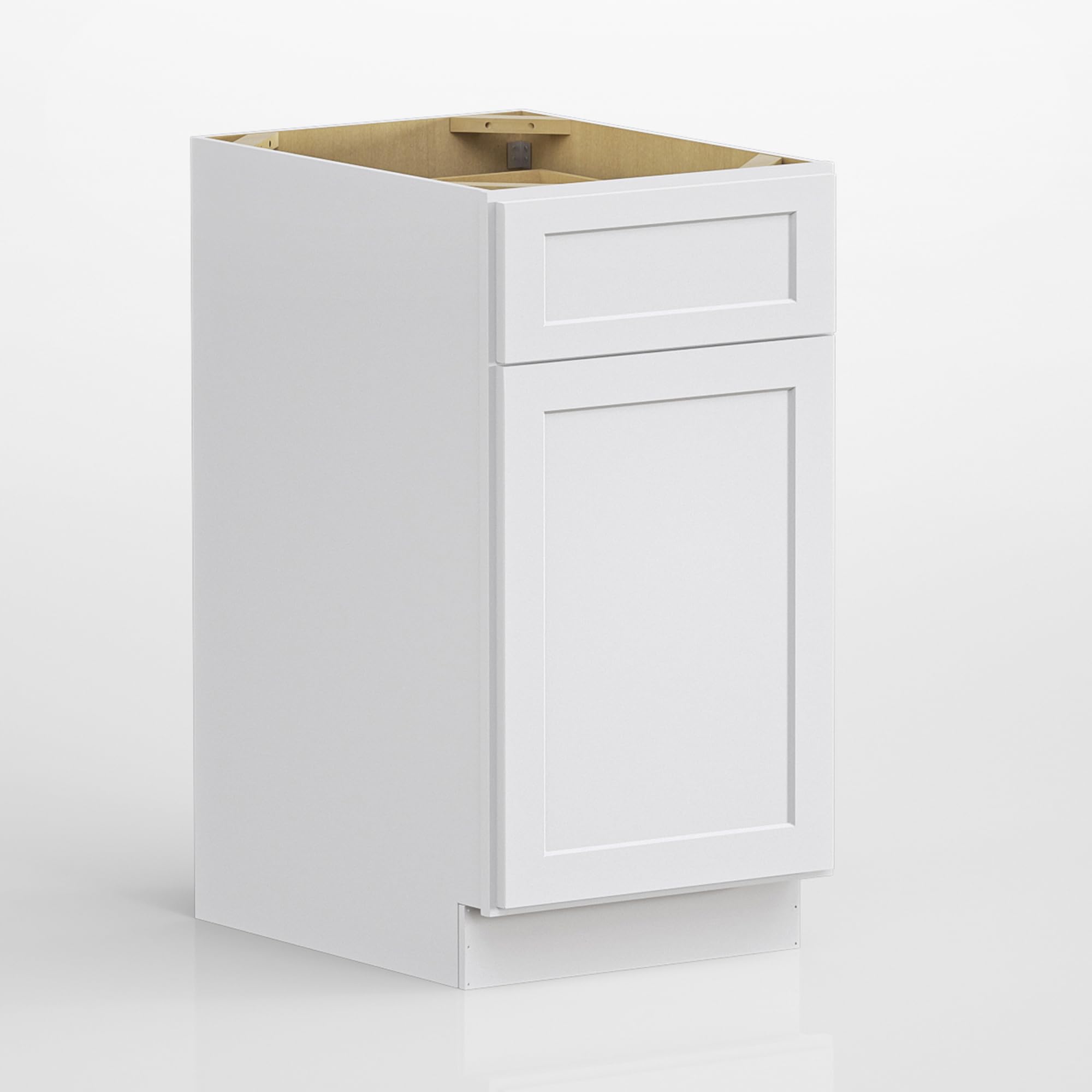 LUXEYARD 18 Inch White Shaker Base Cabinet