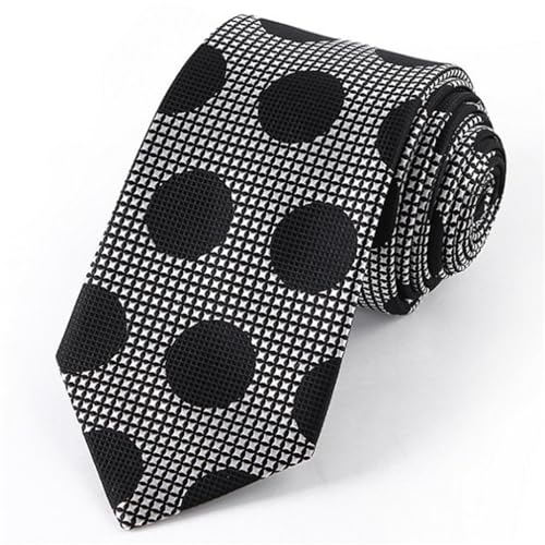 Corbata formal de seda gris con puntos