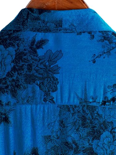 Image of JOTOOK Mens Hawaiian Shirt Short Sleeve Button Down Tropical Shirts Casual Floral Summer Beach Shirt