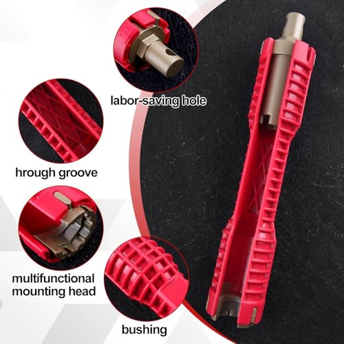 GOLD DEER Faucet and Sink Installer（8-in-1） Multi-Purpose Wrench Plumbing Tool Multi-Purpose Wrench Plumbing Tool for Toilet Bowl/Sink/Bathroom Repair ... by GOLD DEER - Image 6