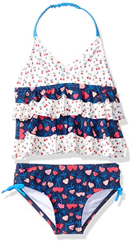 Image of KIKO & MAX Girls' Ruffle Top Bikini Swim Suit Bathing Suit
