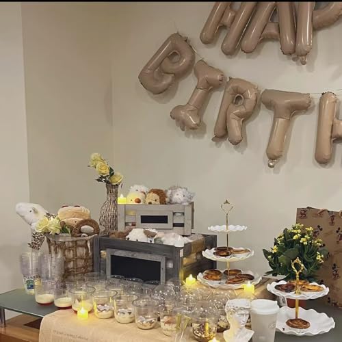 NovaHF 5 Pieces Cupcake Stand Set, 2 Pieces 3 Tier Cupcake Stands with 3 Pieces Appetizer Trays Dessert Table Display Set for Tea Party Serving Platter and Wedding - Image 9