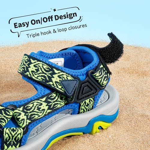 Image of DREAM PAIRS Boys Girls Sandals Kids Adventurous Light-Weight Adjustable Straps Summer Water Shoes (Toddler /Little Kid /Big Kid)