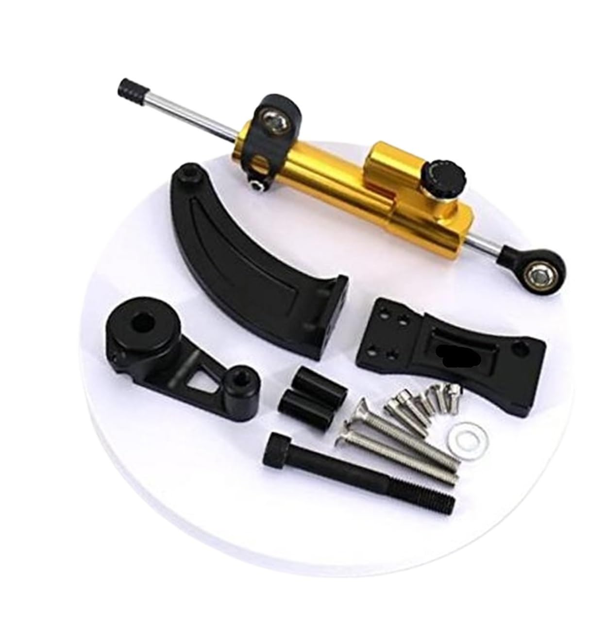 LUMIKYFor Dualtron, for Spider, for Raptor2, Eagle pro, Electric Scooter Steering Damper Shock Absorber Stability Mounting Bracket Kit Steering Damper(BLACK A)