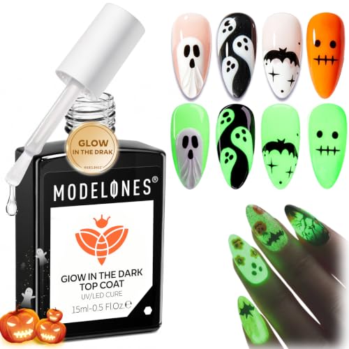 Image of modelones Glow in the Dark Gel Top Coat Clear No Wipe Glossy 15ML