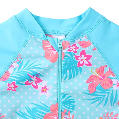 Toddler/Baby Girls Rash Guard Swimsuit Long Sleeve 2 Piece Swim Bottoms Set UPF 50+ 3M-9T3