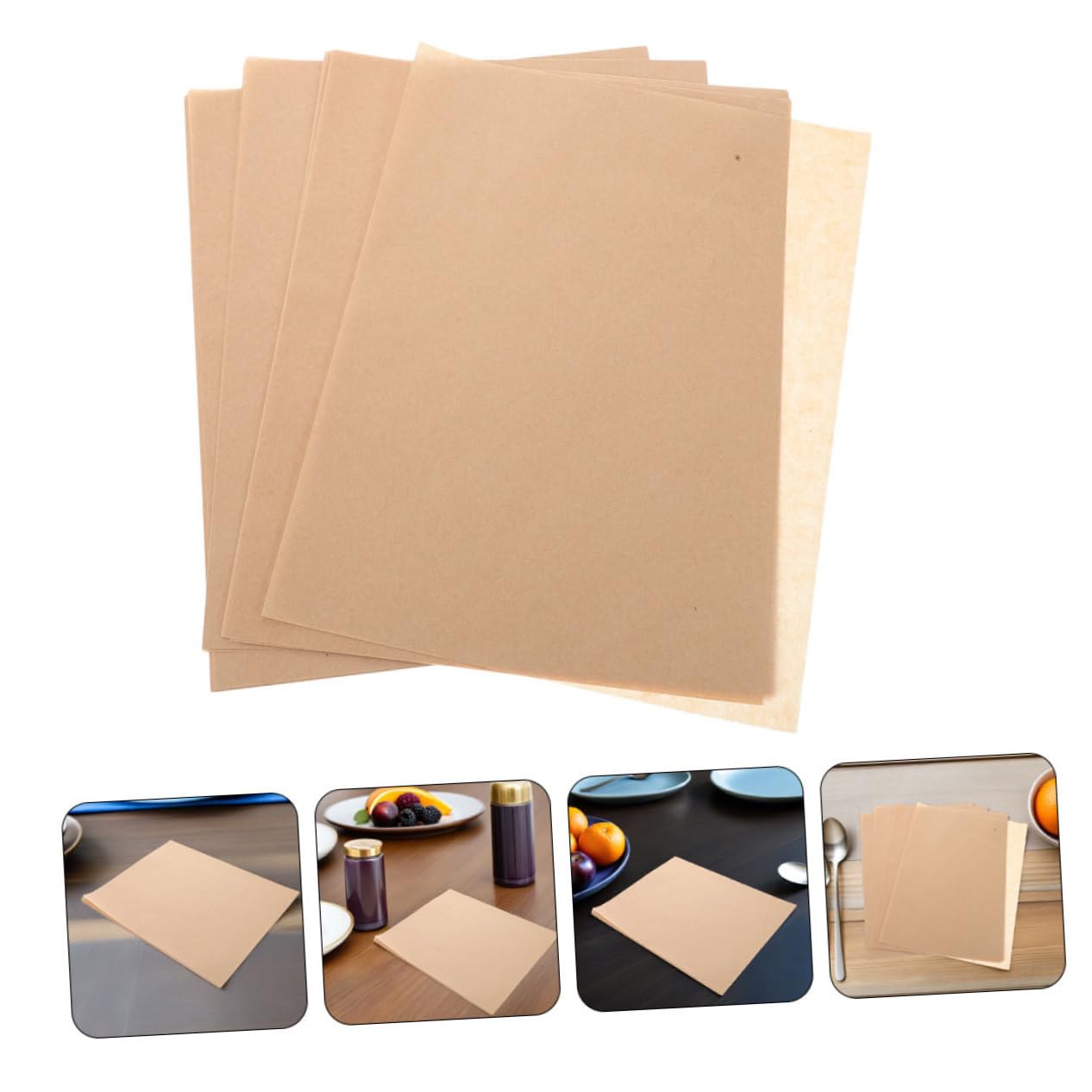 Ciieeo 500pezzi Carta Da Forno Per Alimenti Fogli Di Carta Da Forno Antiaderente Per Fritture Pizza e Snack Assorbente Per Olio Per Barbecue e Lavorazione Dolci