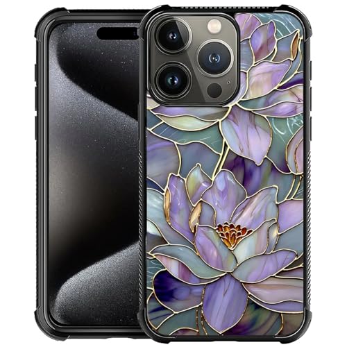 Coque iPhone 16 Pro Max lotus abstrait antichoc en TPU souple pour hommes et femmes