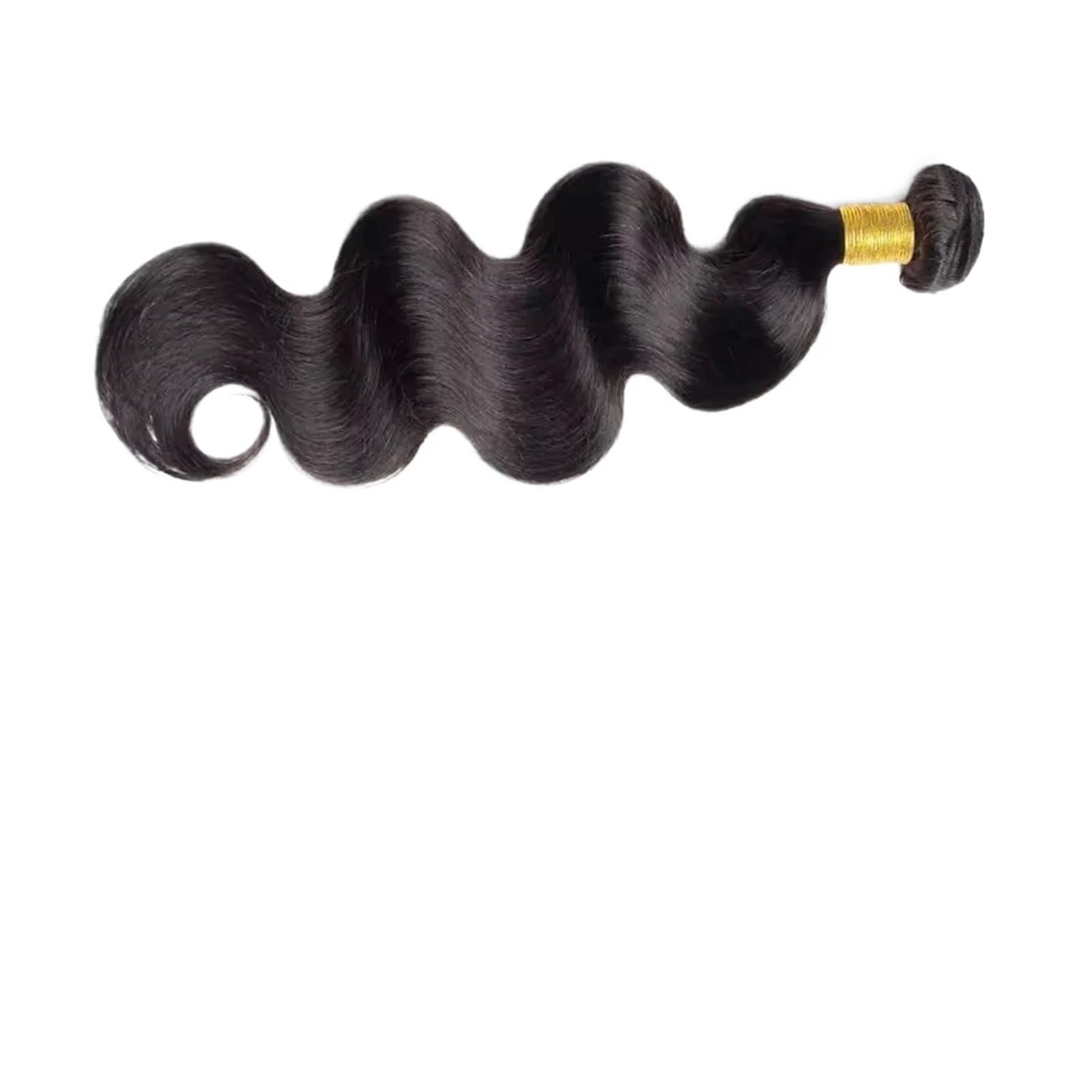 1 STÜCK 12-42 Zoll natürliche schwarze Körperwellenbündel Rohverlängerungen unbearbeitet(12inches)