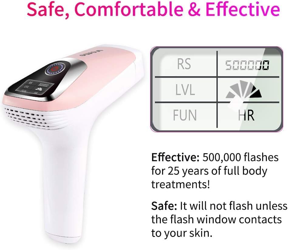 Epilatore Luce Pulsata per Donna Professionale Laser Depilatore con 500000 Impulsi di Luce per Viso Corpo Gambe Ascelle Zona Bikini - IPL Depilazione Macchina - Immagine 4