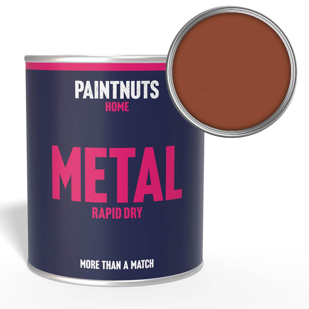 Paintnuts Copper (Ral-8004) Rapid Dry Metal Paint, Matt Finish 1 Litre