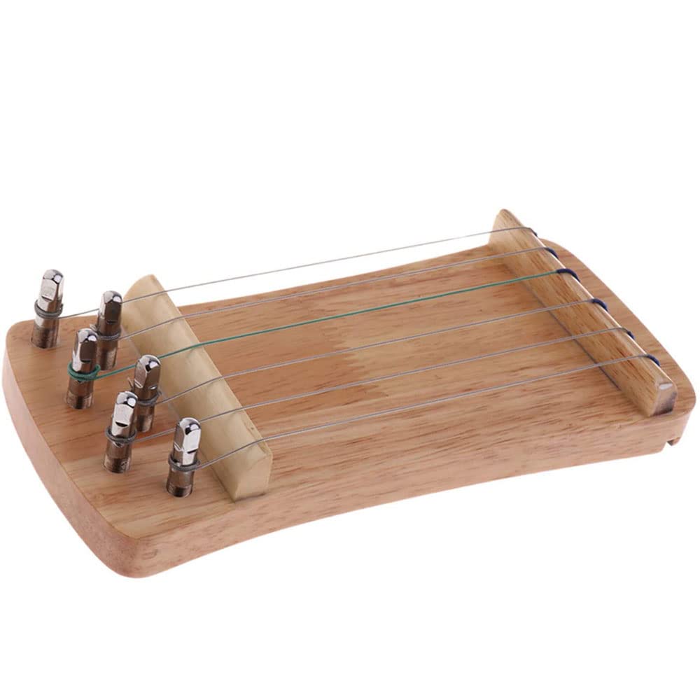 Cithare, Instrument de Musique en Bois, Guqin Professionnel Débutant, Entraîneur de Main pour Guzheng, Instrument Portable à 6 Cordes, Mini Cithare Chinois Exerciseur de Doigt Accessoires