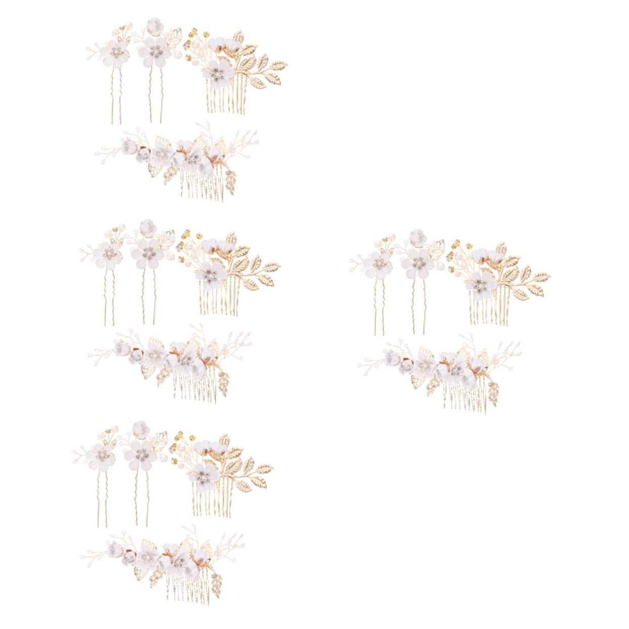 Housoutil 16stücke Goldene Blüten-haarkämme Für Braut Teiliges Elegantes Hochzeits-haaraccessoire Haarnadeln Für Besondere Anlässe Langlebige Materialien Und Feine Verarbeitung Für