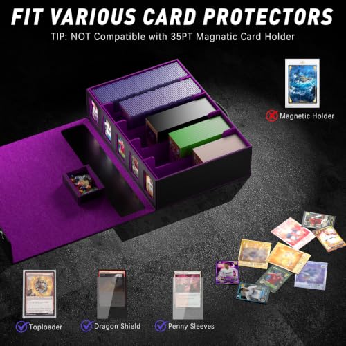 Image of Gomyrod 5 Row 800+ Top Loader Card Storage with Mechanical Latch