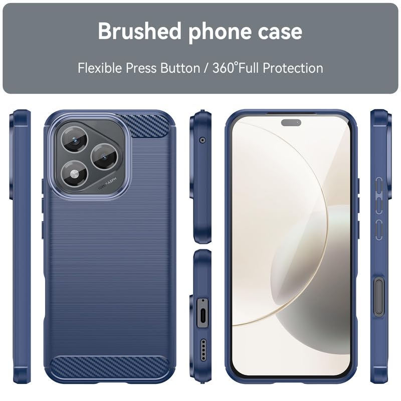 Image of Hybrid Carbon Fiber Back Case for Honor 400 Lite (Blue)
