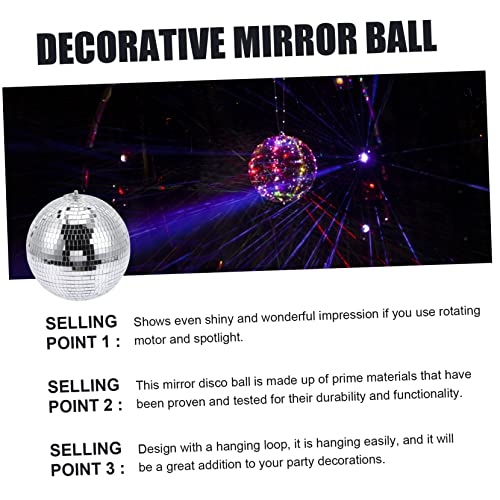 Adorno espejado TOYANDONA para bodas y fiestas, bola disco plateada reflectante para decoración de hogar y celebraciones miniatura 7