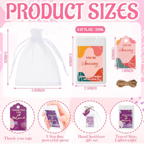 Image of 36 Pcs Mini Sanitizer Spray Bulk Travel Size Portable, Pocket, White