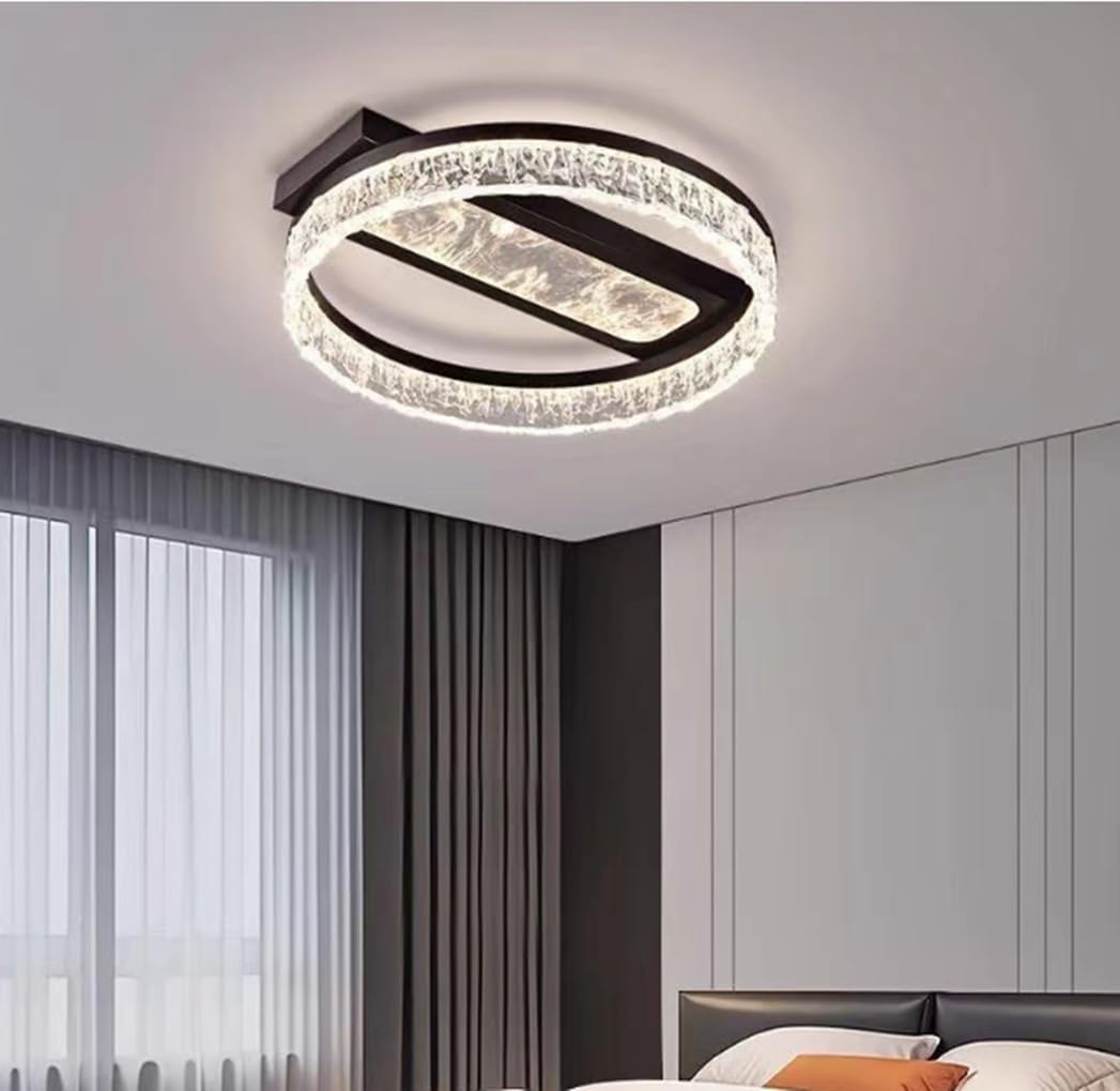 Plafoniera LED design moderno rotondo diametro 50cm altezza 11cm dimmerabile senza step con telecomando lampada da soffitto per camera da letto studio