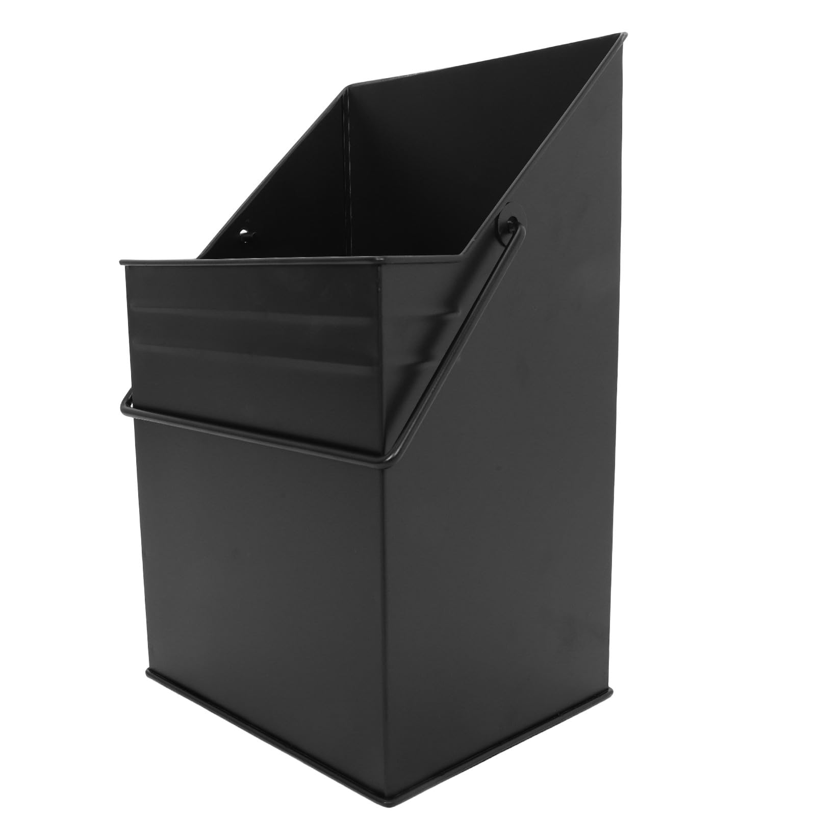 Zerodeko Cubo metálico para Cenizas de Chimenea: contenedor de carbón de Hierro | Cubo multiusos para cenizas de estufa de leña, ideal para fogatas de camping, sin tapa, 15x9x7".