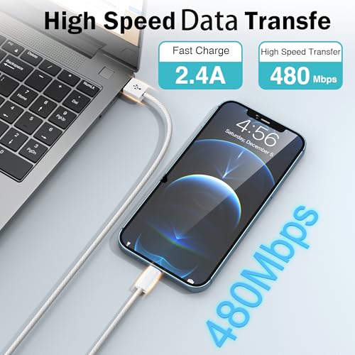 iPhone Ladekabel Apple Ladekabel 2Pack 2M, Lightning Kabel MFi-Zertifiziert Schnellladekabel für iPhone 14 13 12 11 Pro/Pro Max/Mini, XR XS Max X, 8 7 6 6s Plus, 5s 5 SE 6