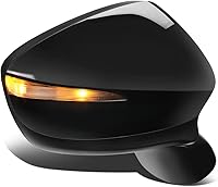 Vista 2 de DNA Motoring OEM-MR-MA1321215 Espejo retrovisor plegable calefactado con ajuste de potencia lateral derecho con señal de giro compatible con Mazda