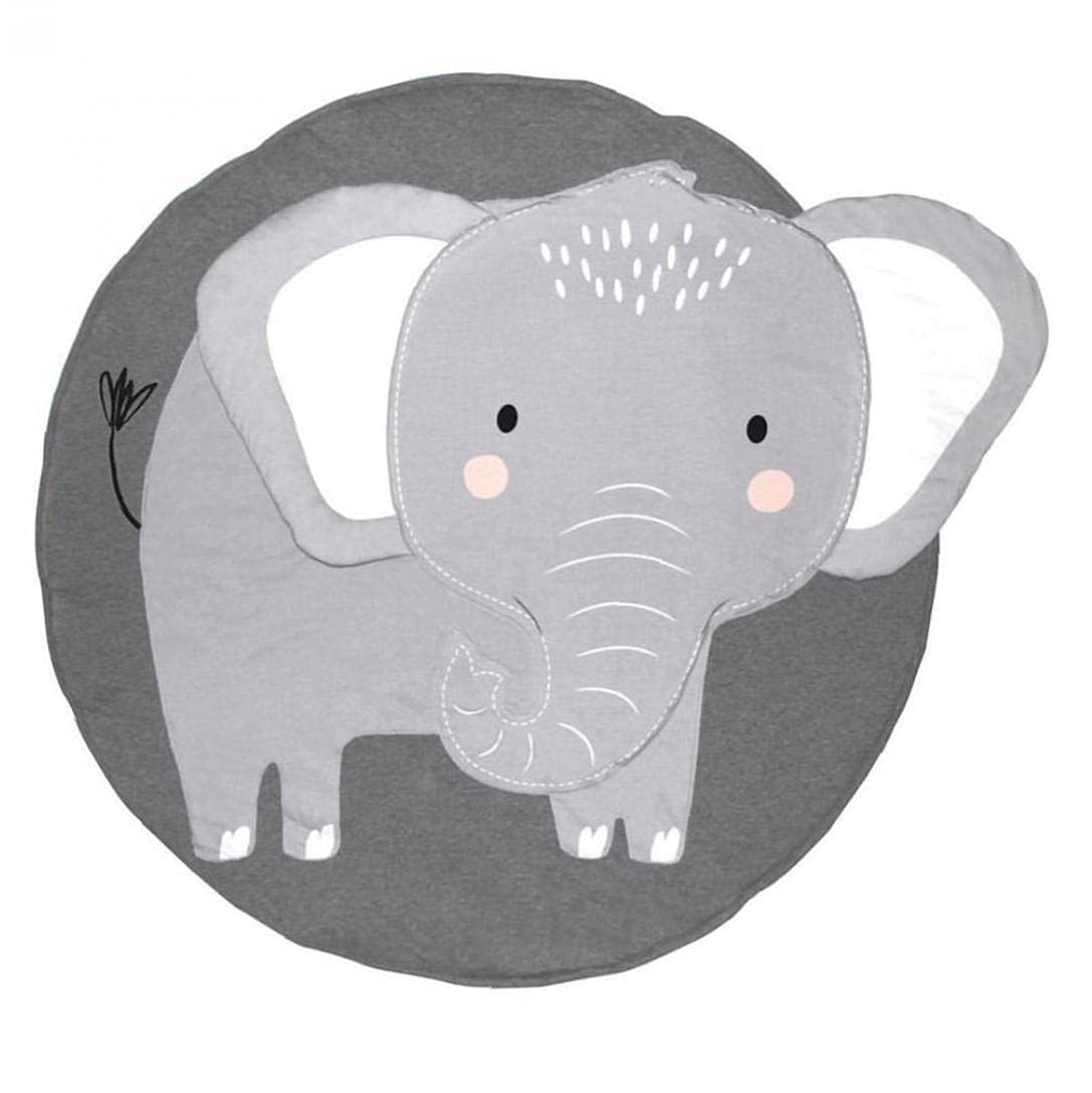 Tossper Baby Kids' Crawling Play Blanket Carpet Cartoon Elephant Pattern Floor Mat Nursery Floor Rug For Baby Bedroom Decor