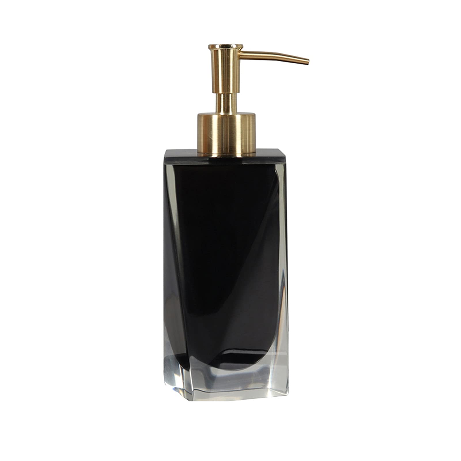 Dispenser di Sapone per Bagno, flacone in Resina per lozione, Testina a Pompa in Metallo, per casa, Shampoo, Crema Mani, Bianco e Nero, 300 ml / 10,5 oz, Cucina (Colore: Nero)