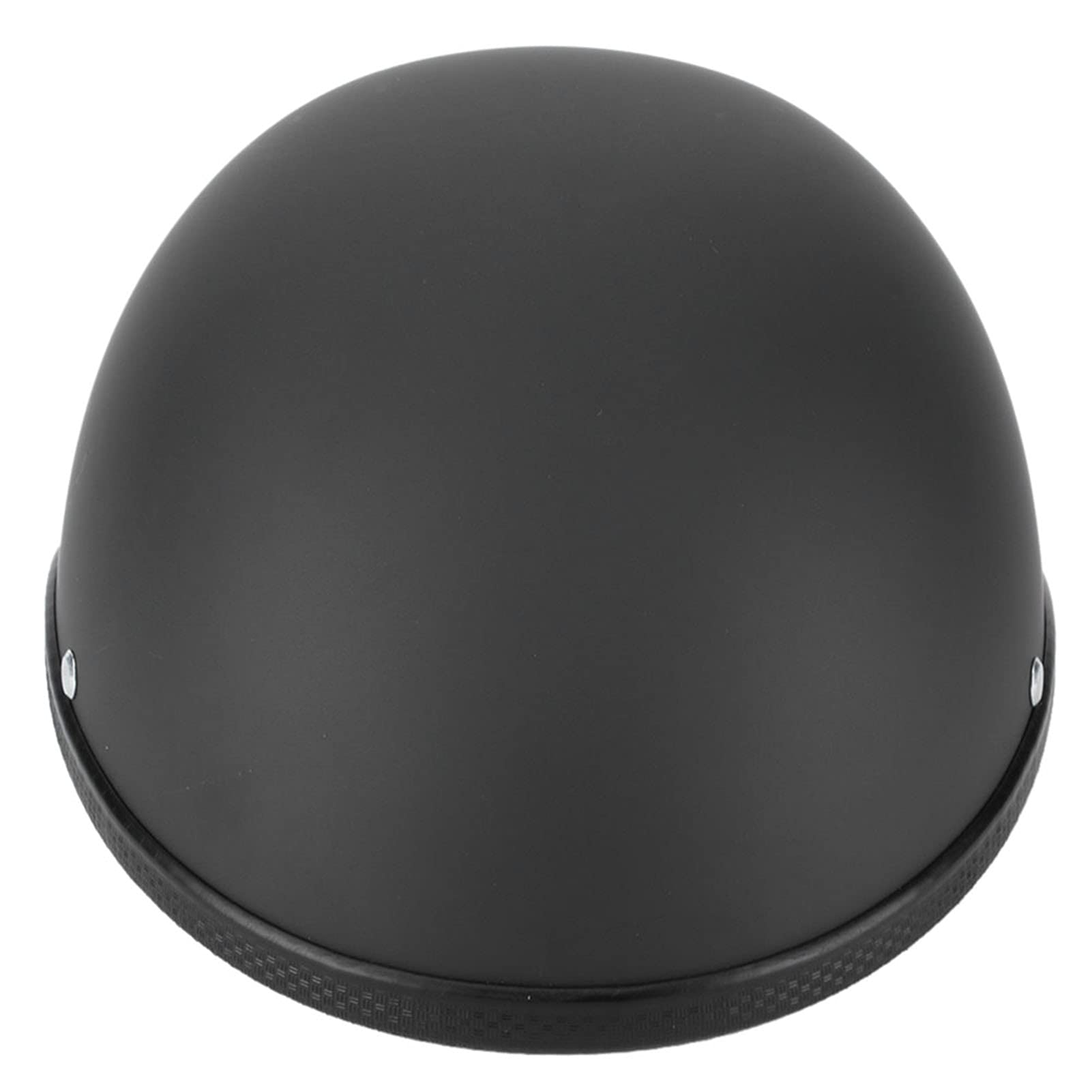 Casco da Moto Mezza Faccia Retrò Squisito con Design Teschio Nero Opaco FRP per Motocicletta