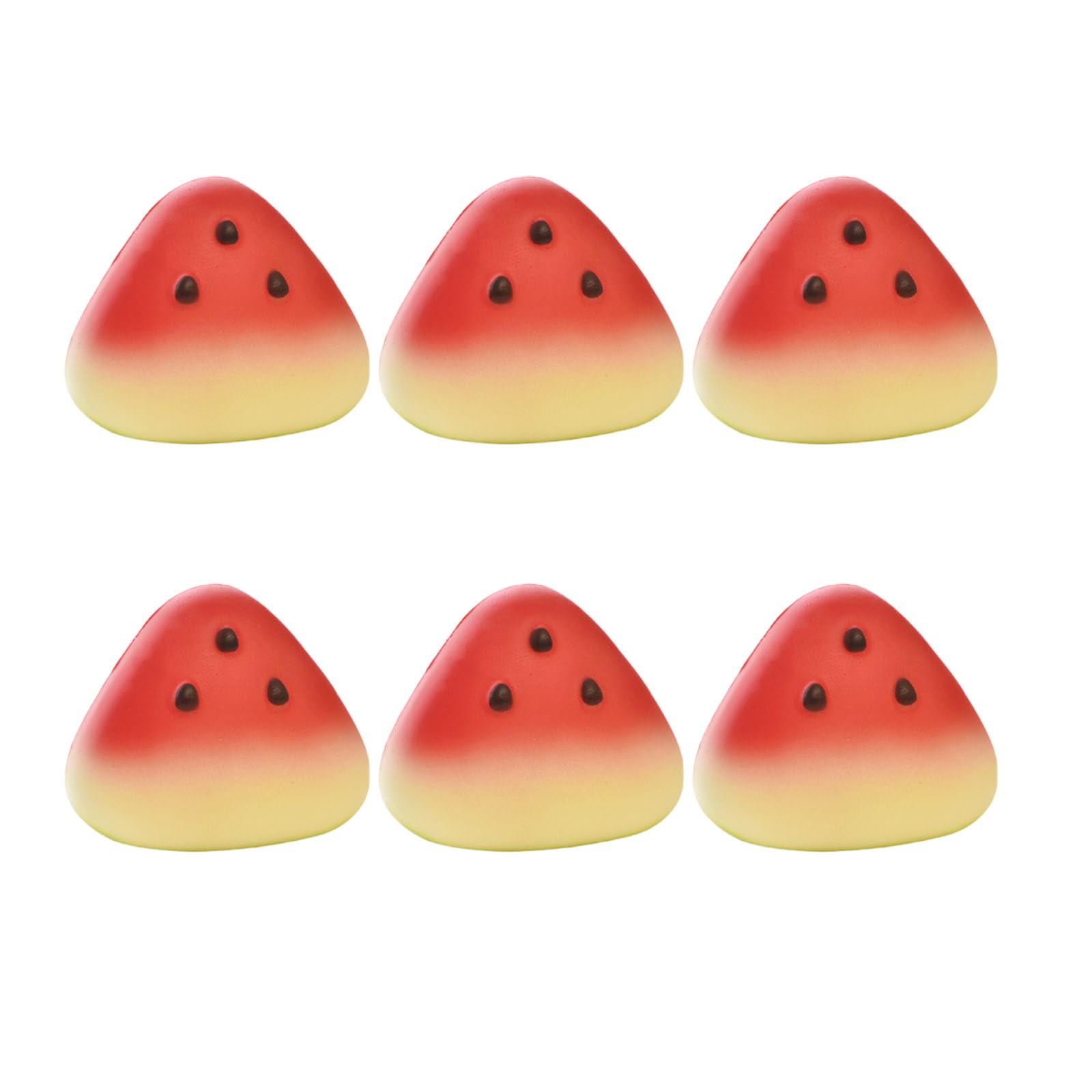 HDOYTXXM 6Pcs Simulation Watermelon Slices Ornament Bright Artificial Watermelon Slices for Party Decorations and Teaching Homes Kitchen Decors