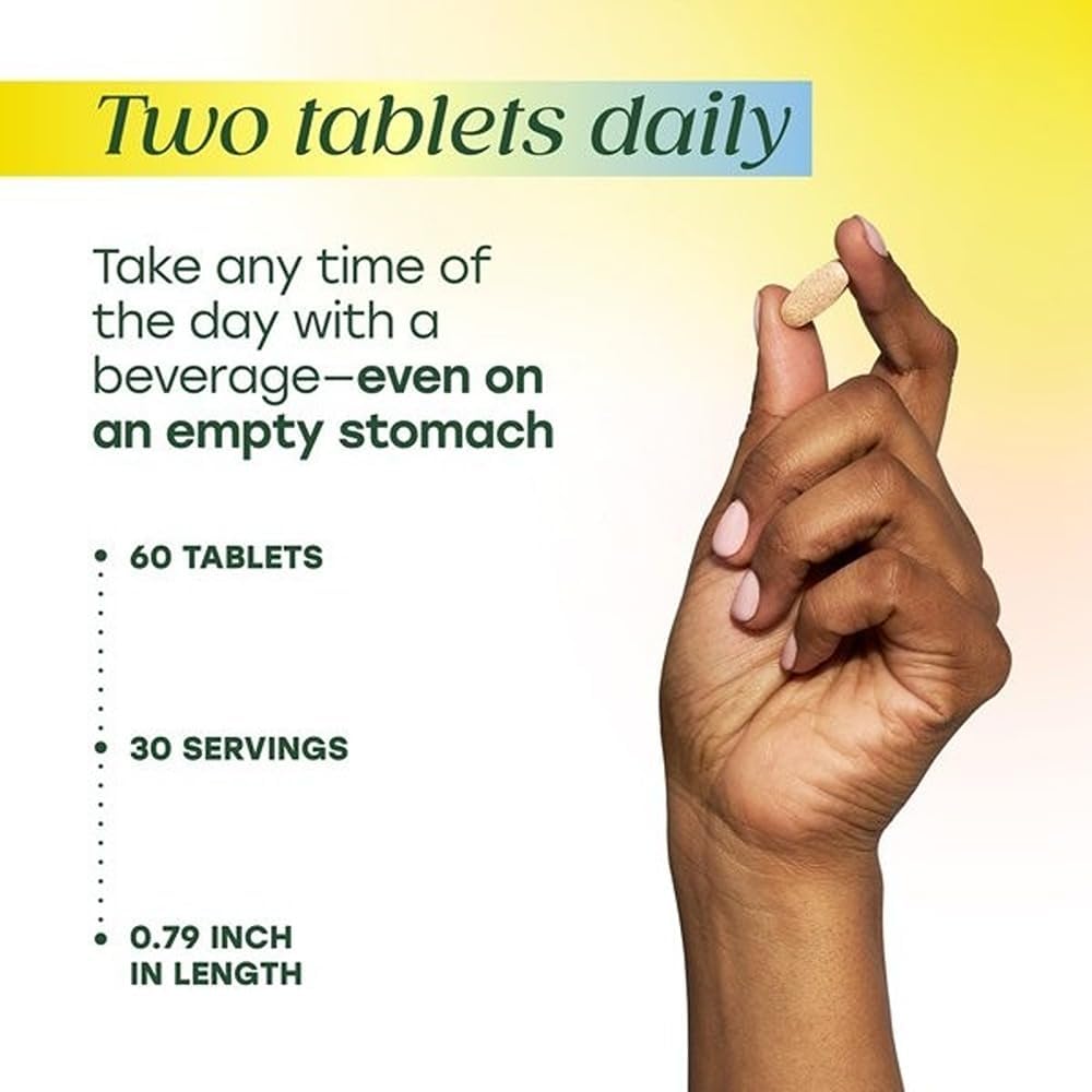 MegaFood, Multi for Women 55+, Supports Optimal Health and Wellbeing, Multivitamin and Mineral Dietary Supplement, Gluten Free, Vegetarian, 60 tablets (30 servings) - Image 5