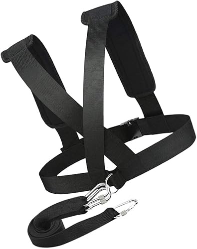 Miniatura 3 de INOOMP Arnés de entrenamiento de trineo de potencia, arnés de tracción de neumáticos, kit de cuerda de resistencia para mejorar la resistencia de la