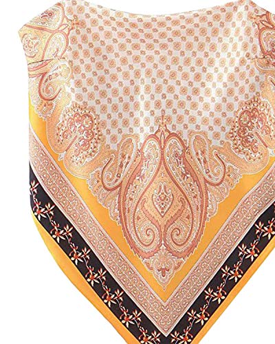 Women's Paisley Print Tie Back French Knot Hanky Hem Spaghetti Straps Handkerchief Cami Bandana Tube Crop Top3