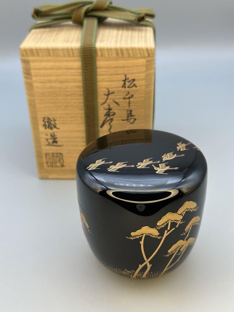 Amazon.co.jp: 茶道具 棗 駒沢徹 松千鳥大棗 : おもちゃ