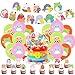 Ksopsdey 34 Pcs Squish Set di Decorazioni Per Feste Mallows Tema Palloncini per Compleanno, Bandiera Palloncino Forniture per Torta, Decorazioni per Feste di Compleanno