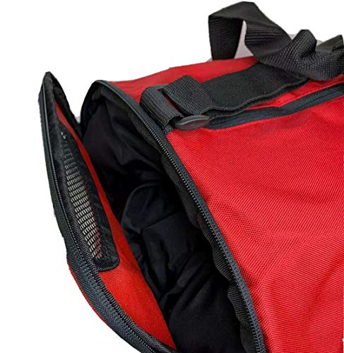 Nike Air Jordan Jumpman Duffel Sports Gym Bag Red/Black 8A1913 Wet/Dry Shoe Pocket Water Resistant
