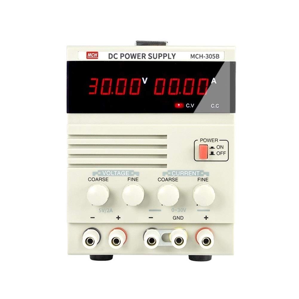 Zasilacz warsztatowy, Czterocyfrowy wyświetlacz liniowy transformator mocy MCH-305B 30 V 5A Regulowany zasilacz DC(220V)