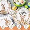 100Pcs Easter Party Decorations, Easter Tableware Set Serve 25 Guests 9" Dinner Plates 7" Dessert Plates 9OZ Paper Cups Napkins, Disposable Dinnerware Set, Paper Plate Bunny Egg Party Supplies #2