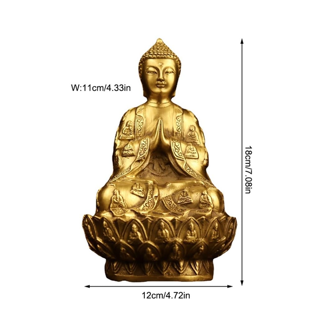 Posąg Buddy do dekoracji wnętrz Zen Ozdoby mosiężne Figurka Buddy Bodhisattwa Dekoracja Dom Medytacja Dekoracja Statua Medytująca Statua Buddy Figurka Rzeźba