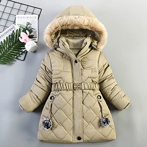 Toddler Girls Long Parka Winter Coat Heavyweight Puffer Jacket with Fu𝐫 Hood Thicken Ski Snow Jacket Toddler T Shirts2