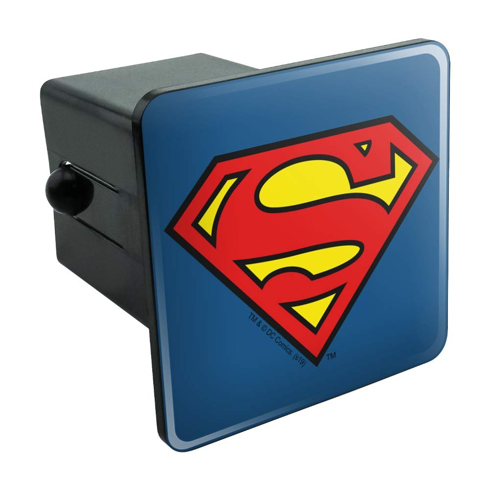 Superman Classic S Shield Logo Tow Trailer Hitch Cover Plug Insert