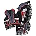 Tough1 Rearing Horse & Pistols Premium Youth Chap and Vest Set Black Small