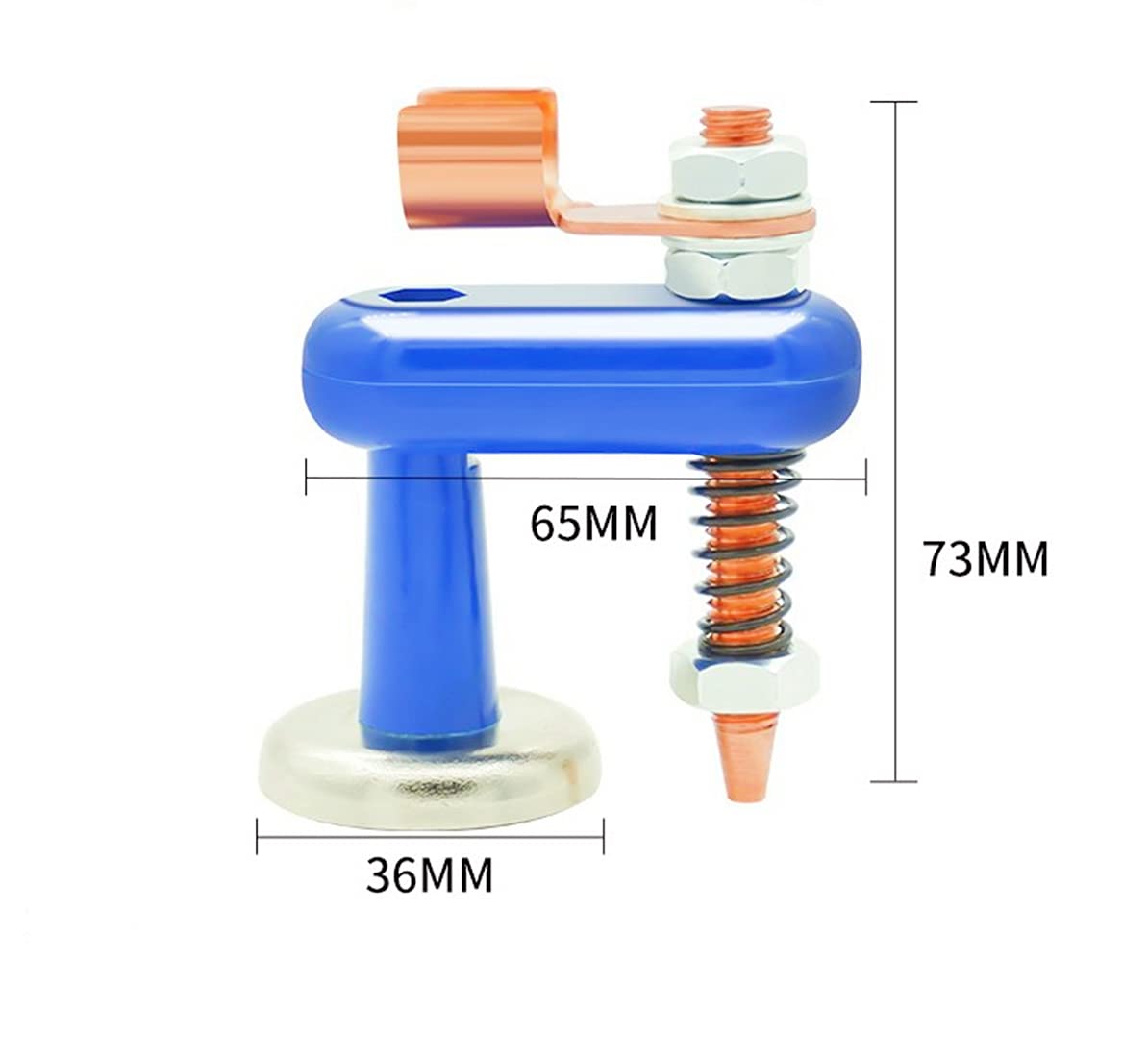 2 PCS Super Magnetic Welding Support Clip Strongly Fixed Grounding Head With Iron Absorption Welding Magnet Head Electric Welding Machine Grounding Clamp